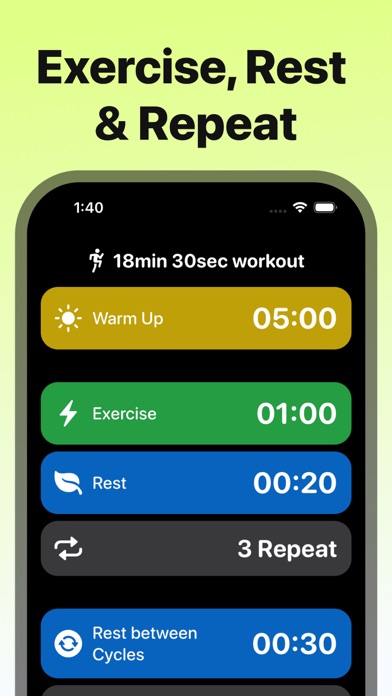 Screenshot #2 for Interval Exercise Timer - HIIT