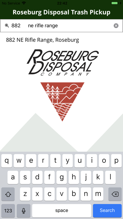 Roseburg Disposal Trash Pickup Screenshot