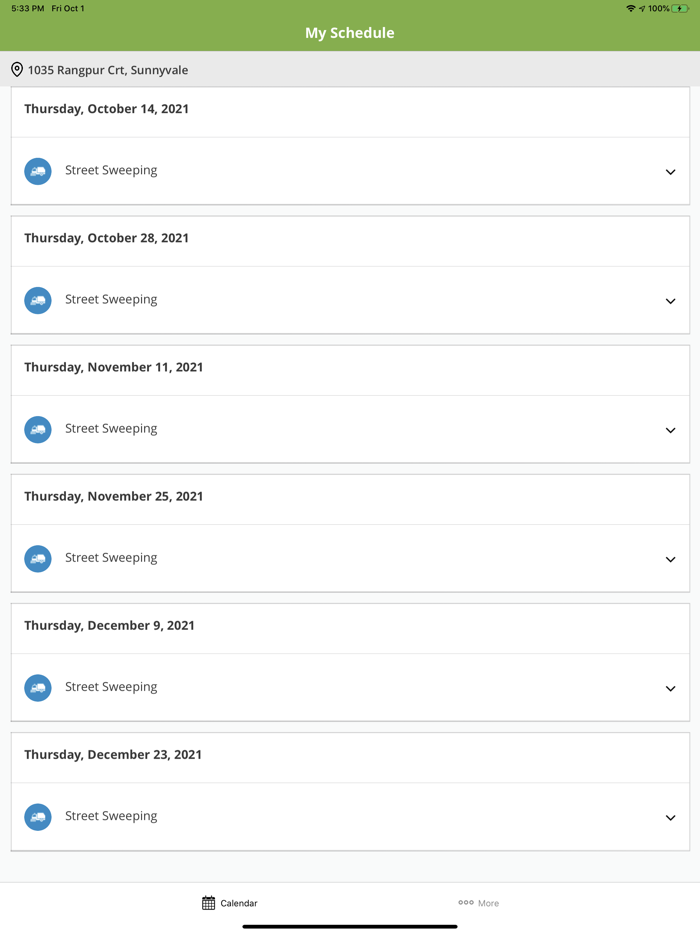 Sunnyvale Street Sweeping