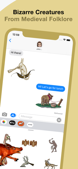 ‎Medieval Animal Stickers Screenshot