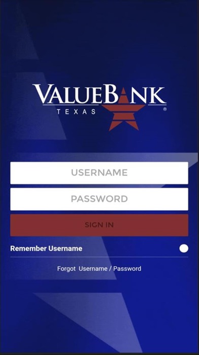 ValueBank Texas Mobile Banking Screenshot
