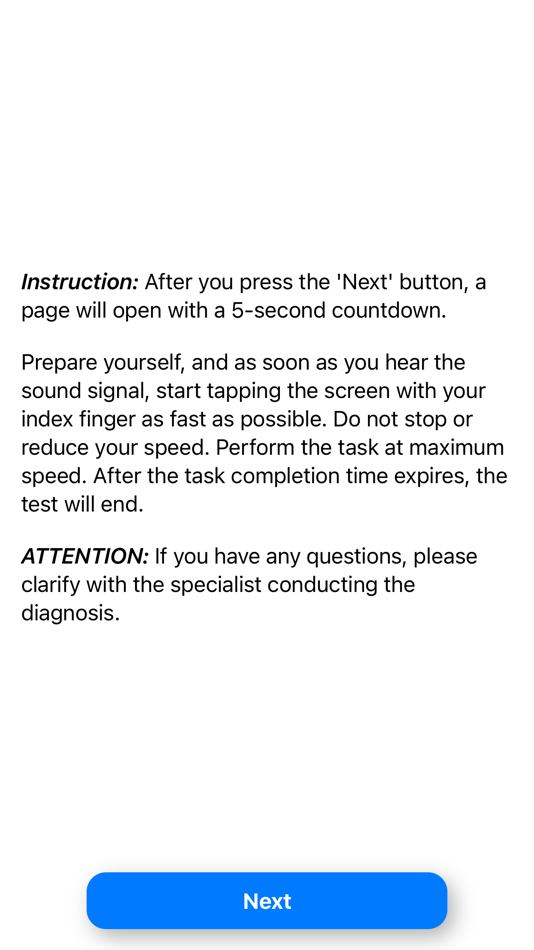 #3. Finger-tapping test (iOS) بواسطة: Roman Kuryanov