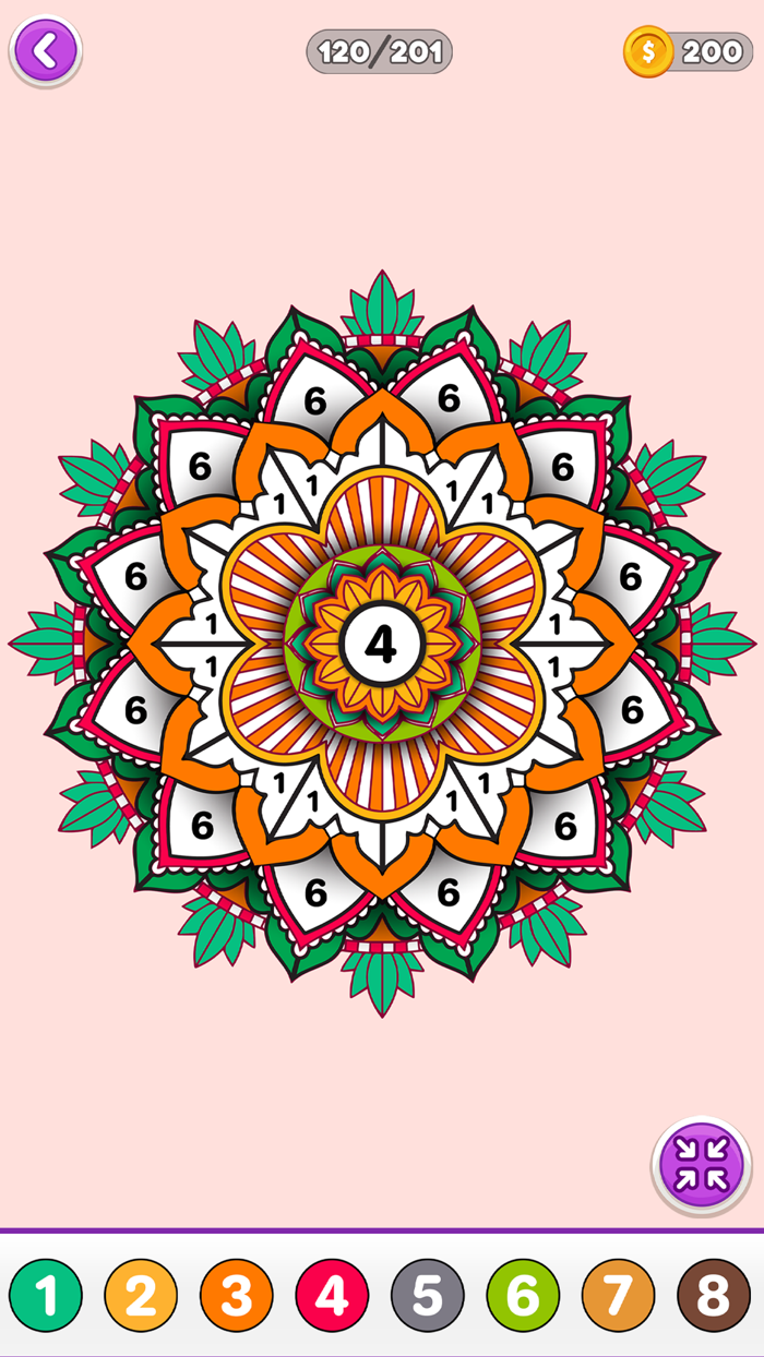 Daily Mandala Pattern Coloring