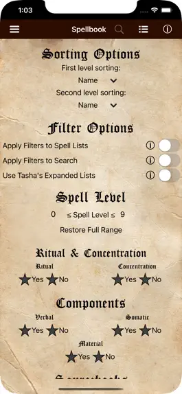 Game screenshot D&D Spellbook 5e apk