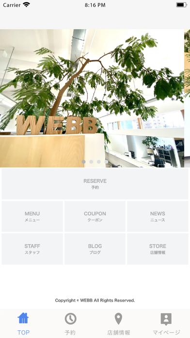 WEBB Screenshot
