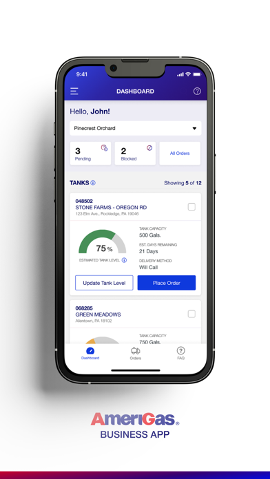 AmeriGas Business App Screenshot