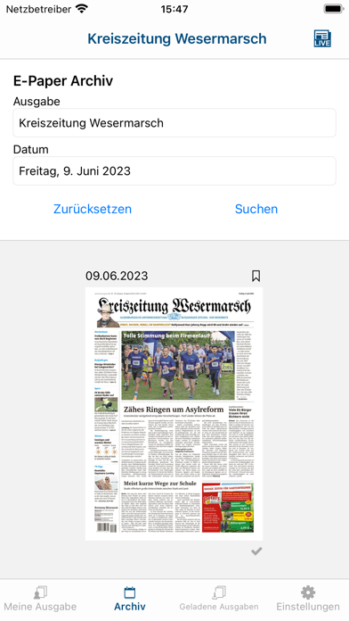 Kreiszeitung Wesermarsch Screenshot