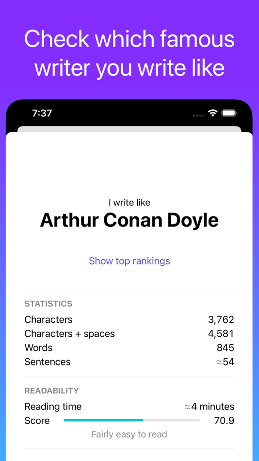 #1. I Write Like (macOS) 由: Koding Robots doo