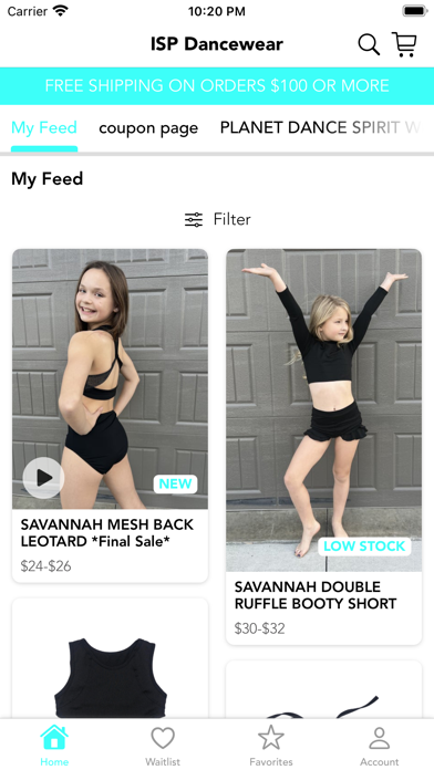 ISP Dancewear Screenshot