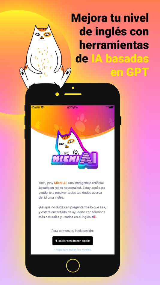 #1. Michi AI (iOS) 由: Christian Irack Flores Maldonado