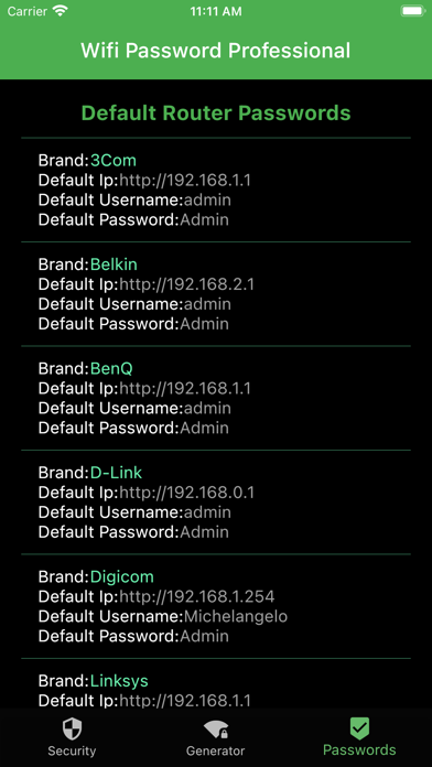 Wifi Password Professional Screenshot