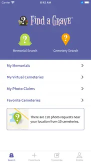 find a grave iphone screenshot 1