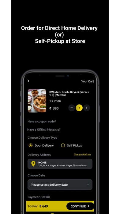 The BVK Biryani - Online Order Screenshot