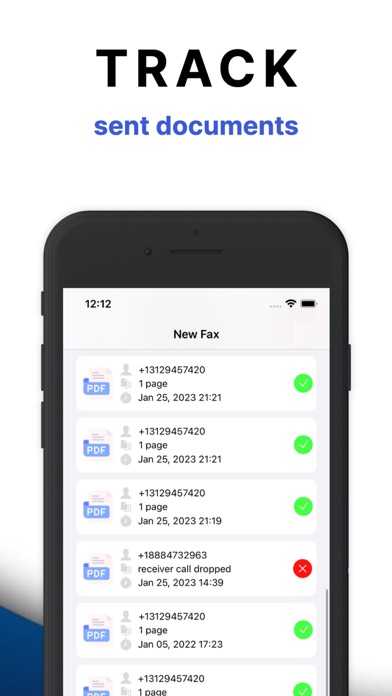 Send Fax from iPhone : Fax App Screenshot
