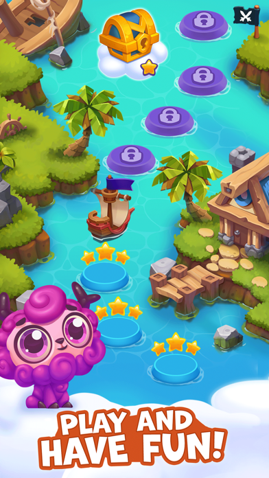 Pirate Treasures - Gems Puzzle Screenshot