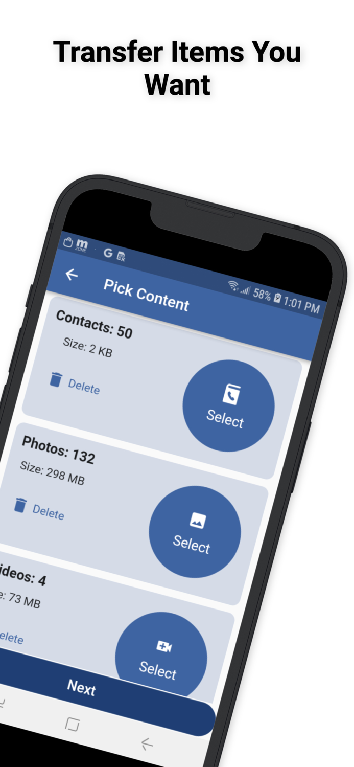 Content Transfer Contacts-File