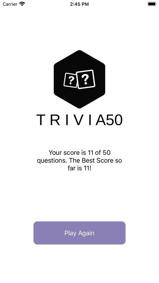 #5. TRIVIA50 (iOS) Podle: Stefan Stojkovic