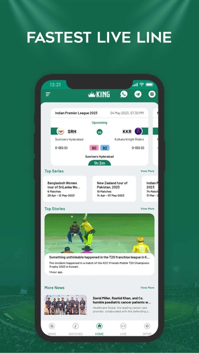 King - Cricket LiveLine Screenshot