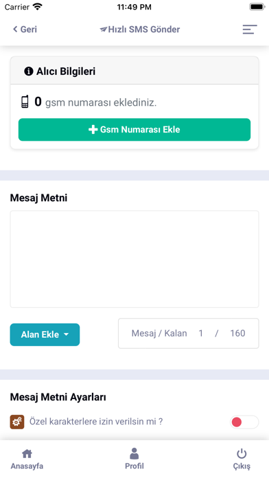 Asist BT. Mobile SMS Screenshot