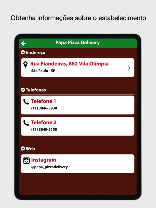 Papa Pizza Delivery na App Store