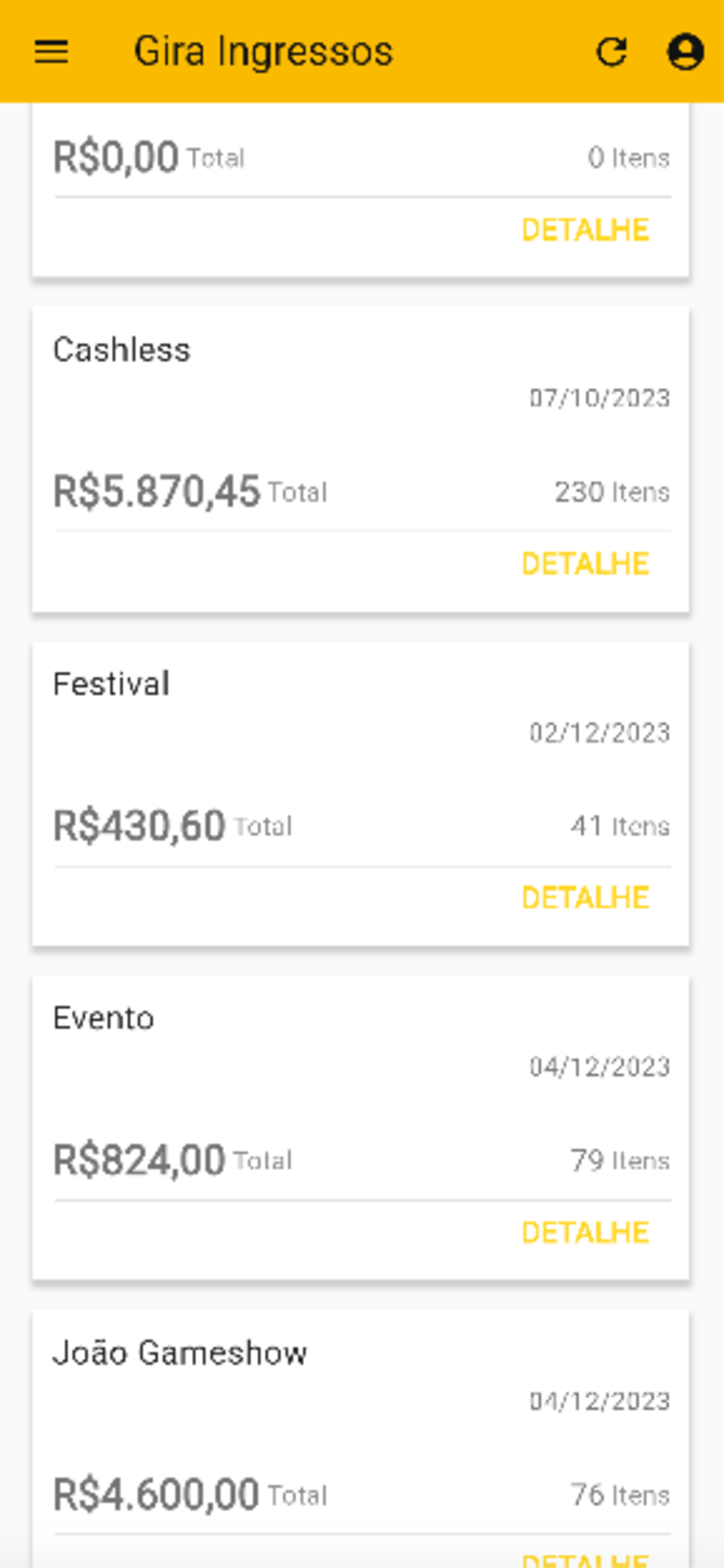 Gira Ingressos Produtor