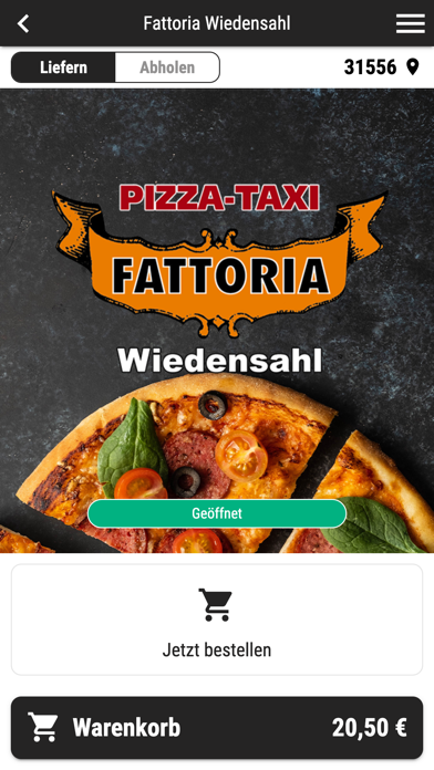Fattoria Wiedensahl Pizza-Taxi Screenshot