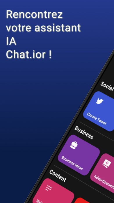 Screenshot #1 pour Chat.ior - Chatbot IA avancé
