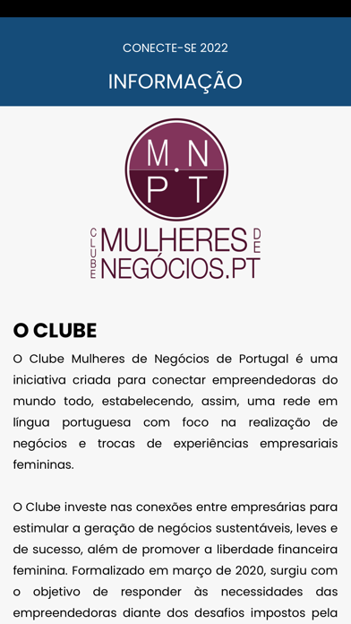 Clube Mulheres de Negócios PT Screenshot