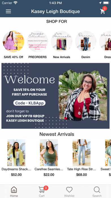 Kasey Leigh Boutique Screenshot