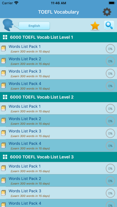 6000 TOEFL Vocabulary Screenshot