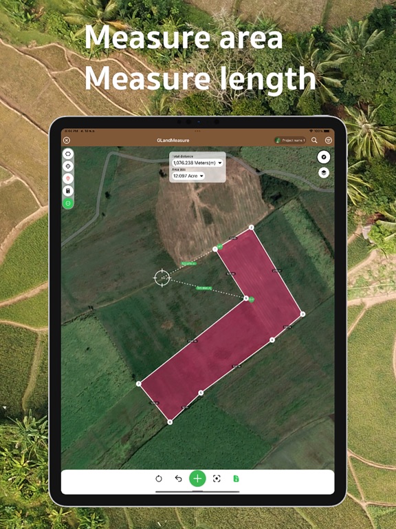 面積を測る、土地を測る、長さを測る、GPS - GLandのおすすめ画像1