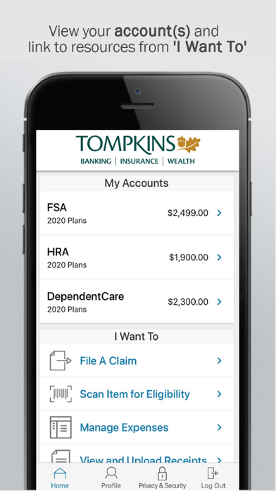 Tompkins Health Savings Screenshot