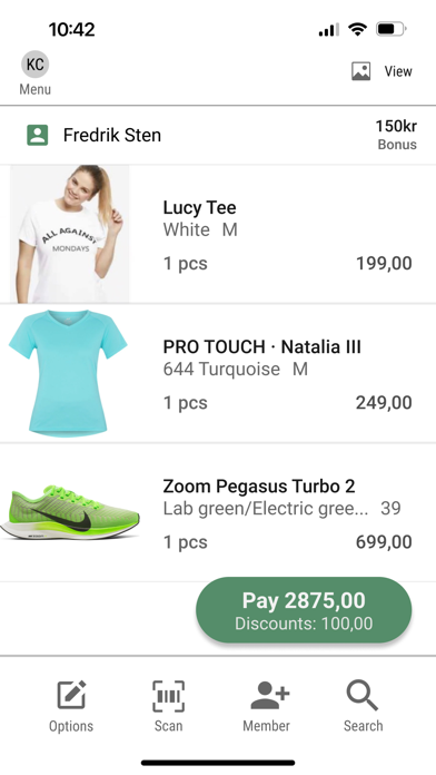 EG Retail Mobile POS Screenshot