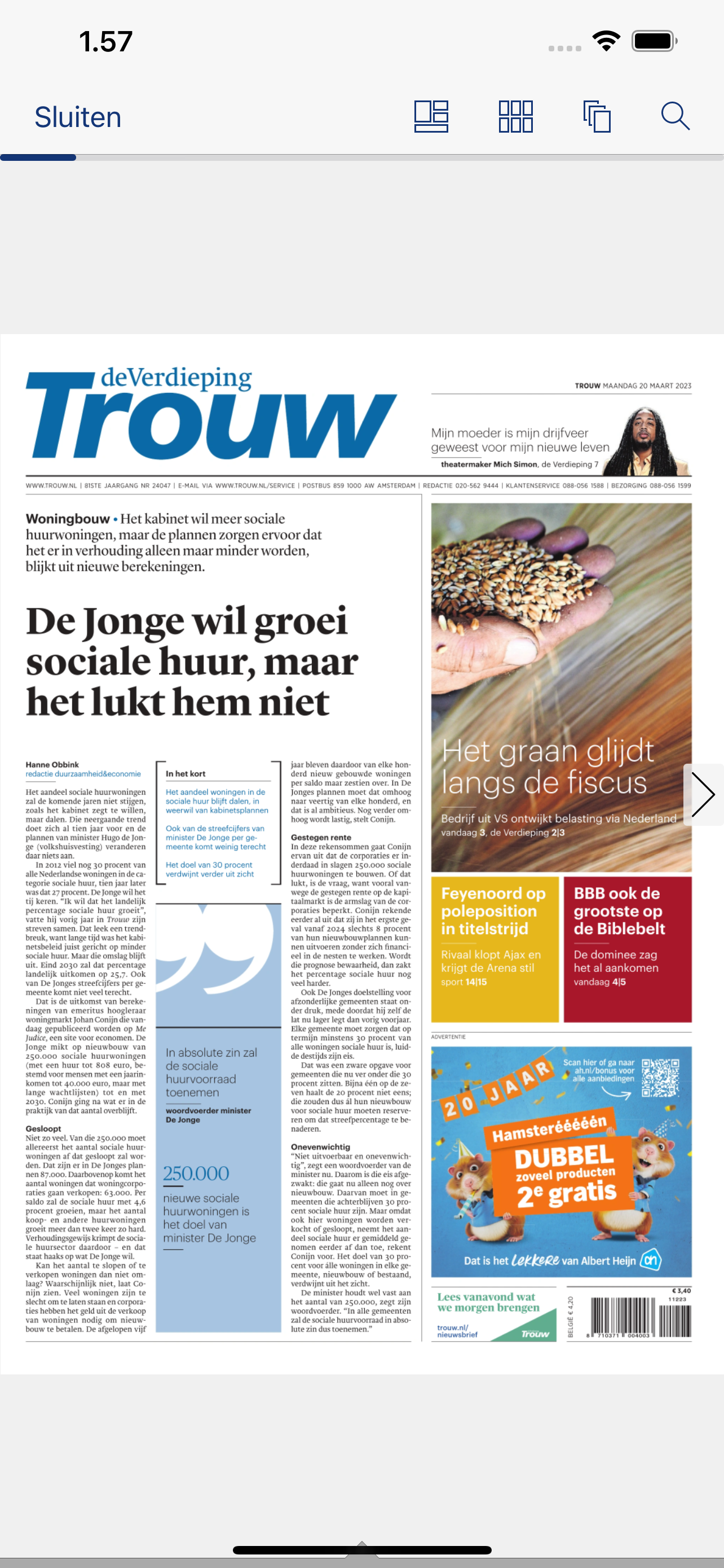 Trouw digitale krant