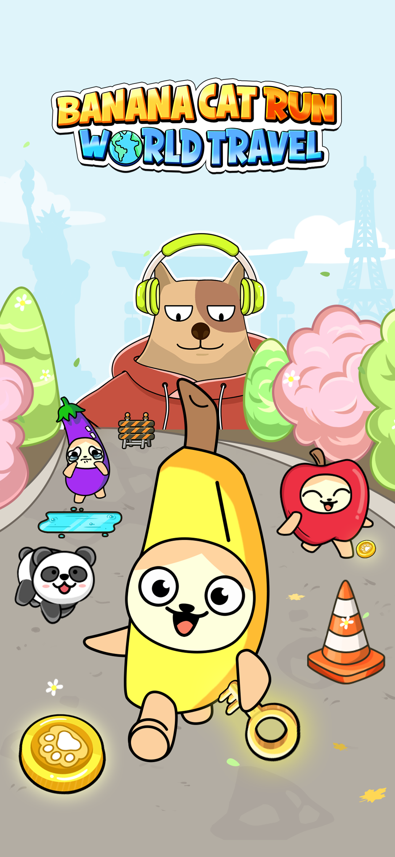 Banana Cat Run: World Travel