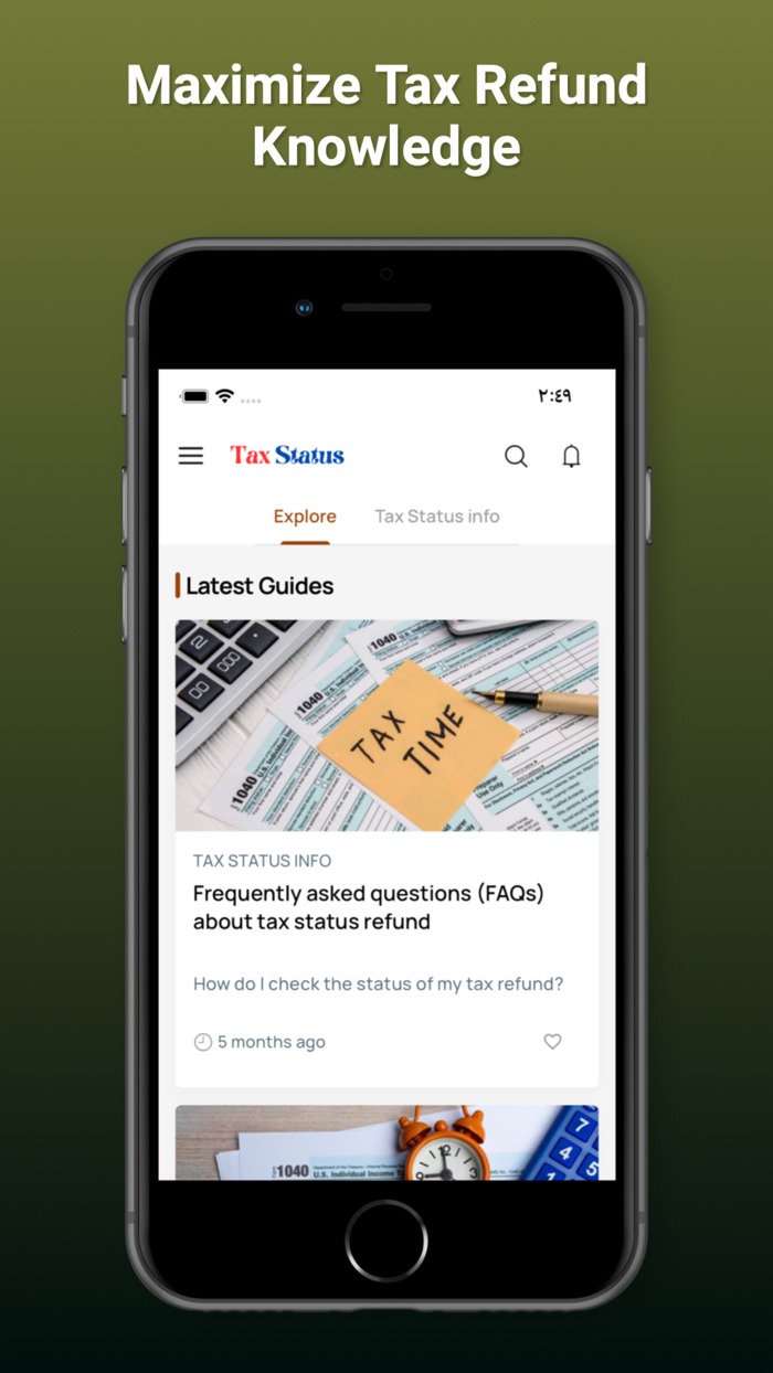 Tax Status Income Refund Info