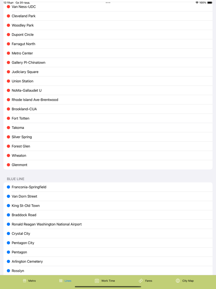Washington Subway Map
