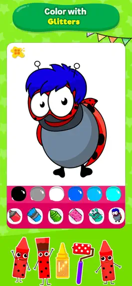 Game screenshot Glitter Ladybug Coloring Fun mod apk