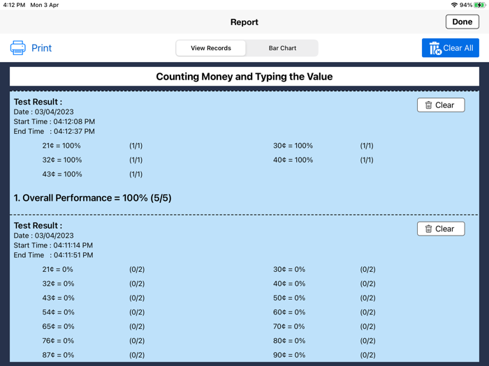 Counting and Typing US