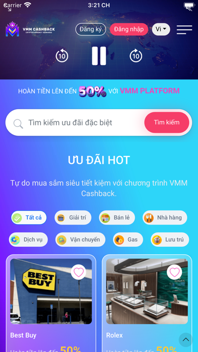 VMM CASHBACK Screenshot