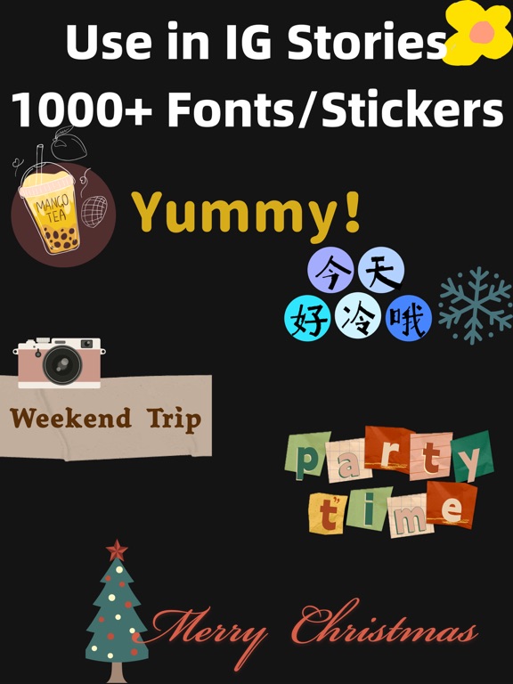 Add Text on Photo Fonts for IG