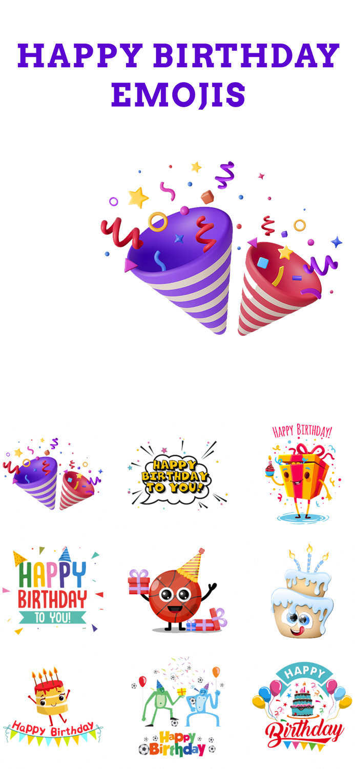 Happy Birthday Fun Emojis