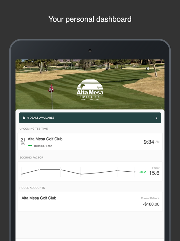 Alta Mesa Golf Club iPad screenshot 1 - Sports app