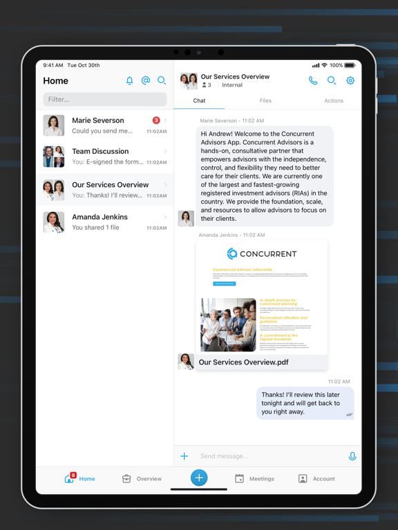 Screenshot #6 pour Concurrent Advisors Portal
