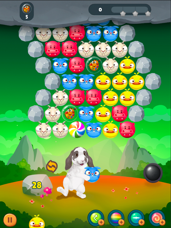 Bubble Shooter- Bini the Bunny iPad screenshot 1 - Games app