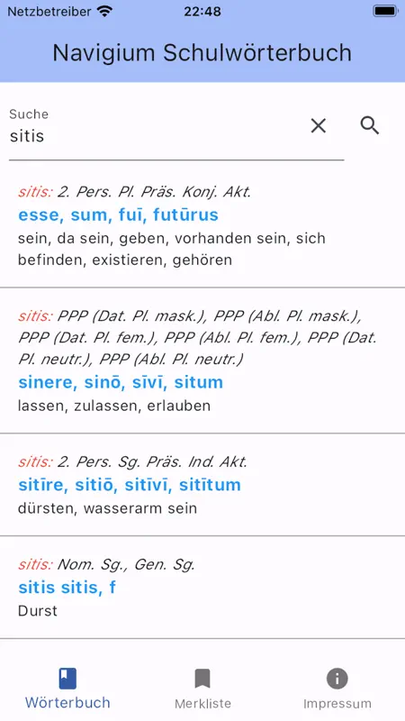 NavigiumSchulwörterbuch Latein screenshot 4 of 4