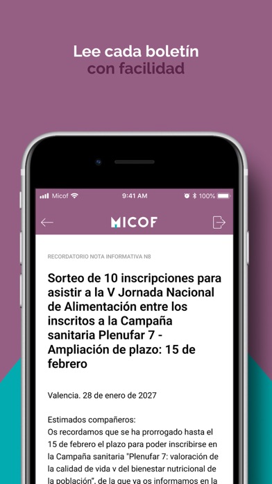 MICOF Boletines Screenshot