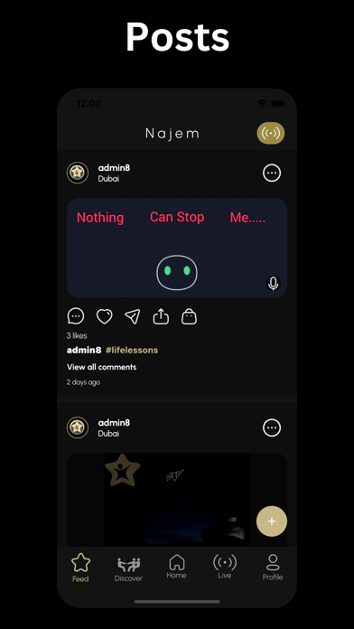 Najem Social Streaming Screenshot
