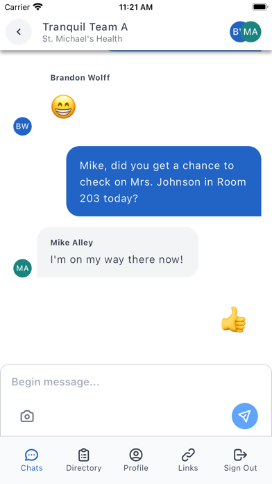 Carefeed Employee Chat App Screenshot