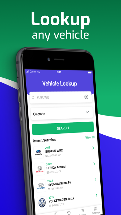 License Plate Lookup Screenshot